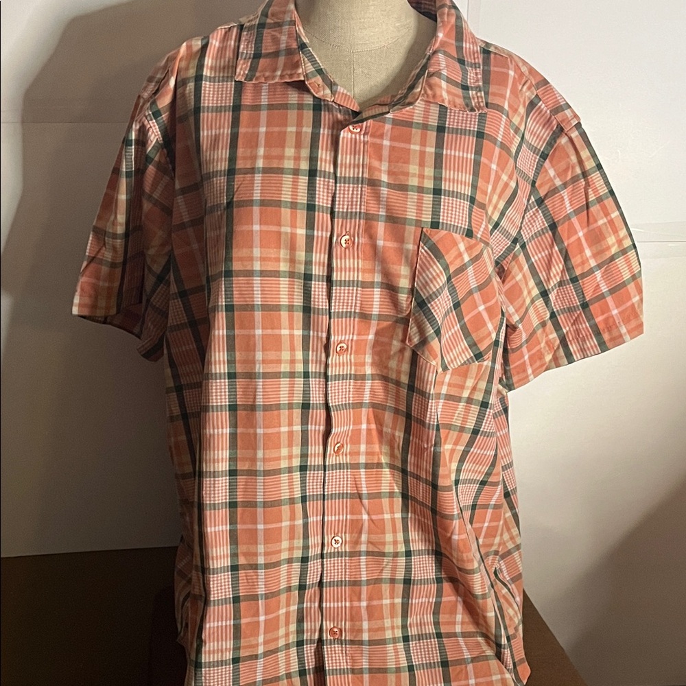 😄Street Legal colourful plaid button down shirt xl